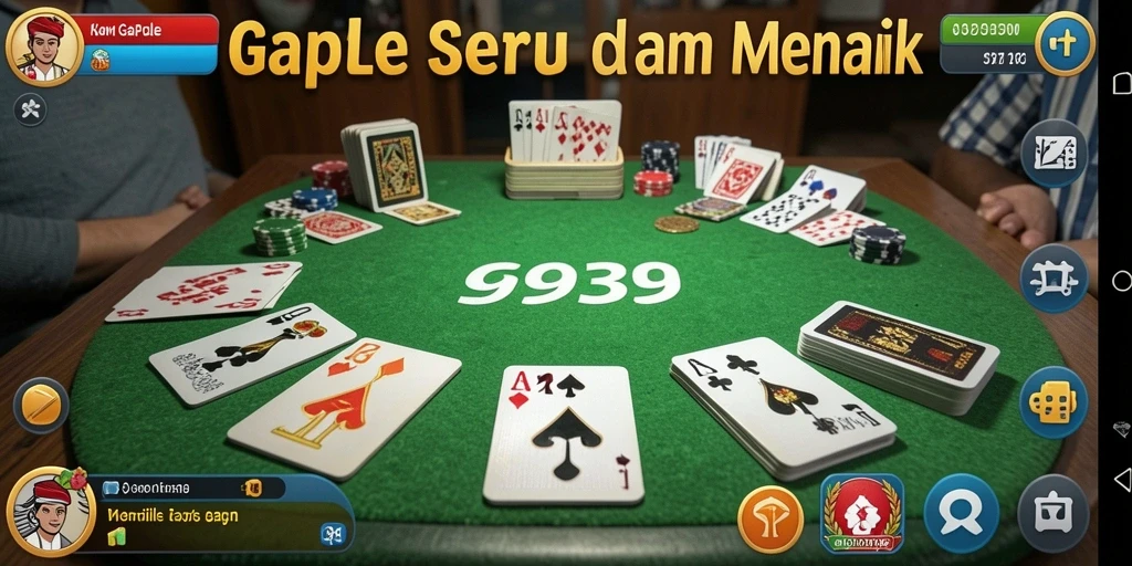 Tampilan gameplay seru Gaple di 9939.