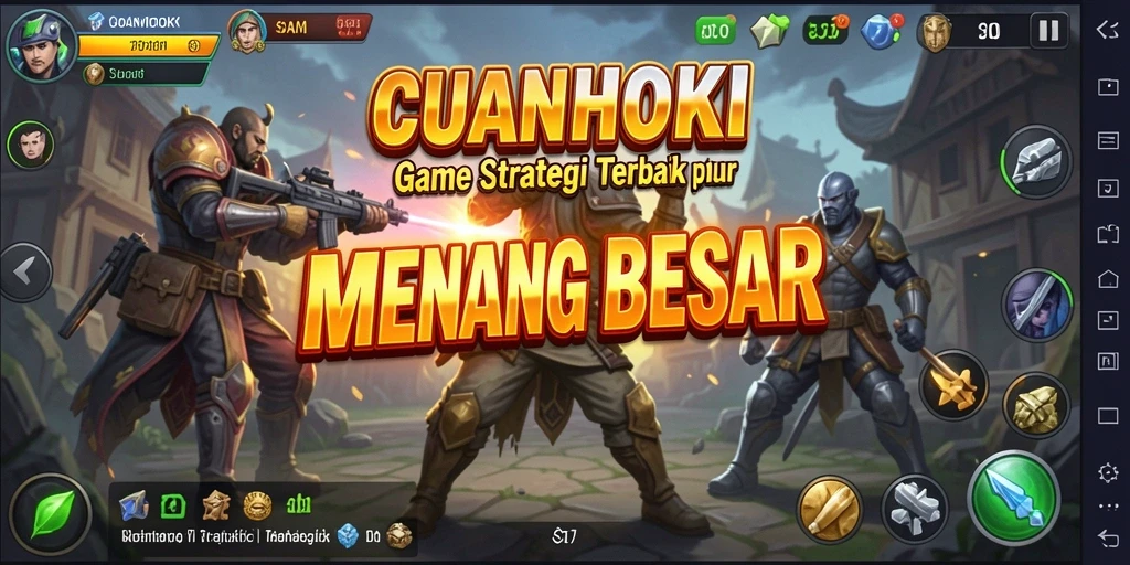 Tangkapan layar gameplay CUANHOKI menampilkan aksi strategis yang mendebarkan.