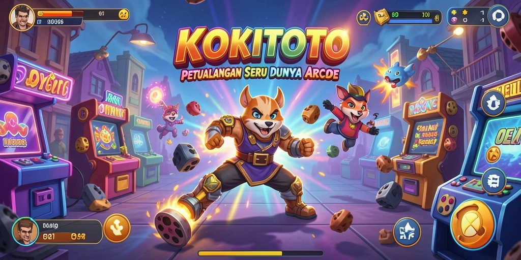 Screenshot gameplay KOKITOTO dengan aksi seru dan tantangan warna-warni.