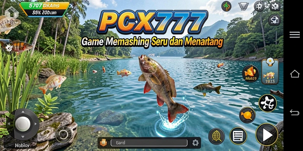 Gameplay PCX777 menampilkan aksi memancing yang seru dan mendebarkan.