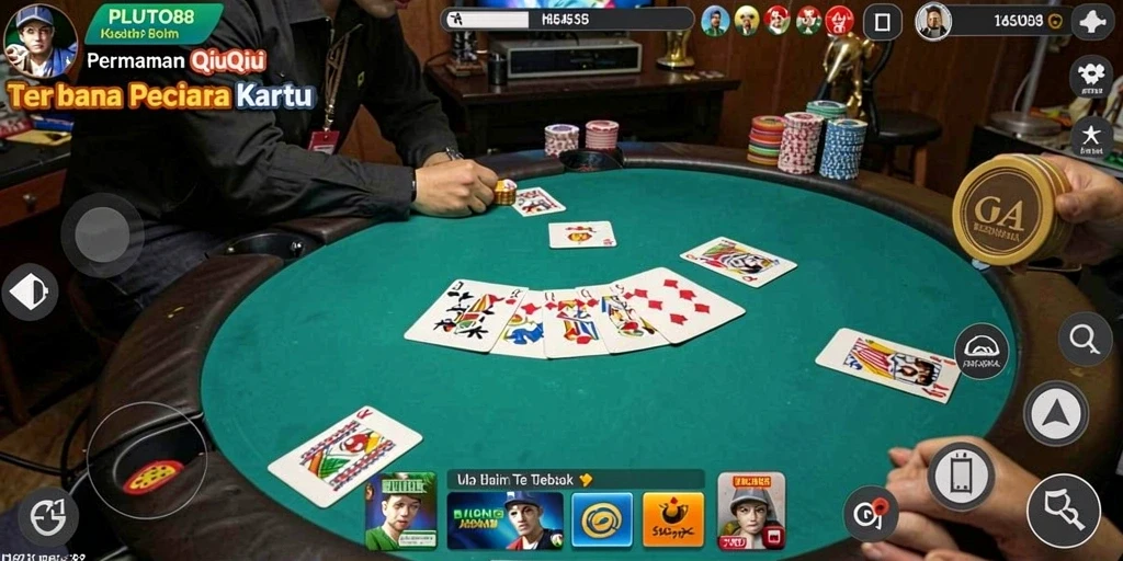 Tampilan gameplay seru dari PLUTO88 saat bermain QiuQiu.
