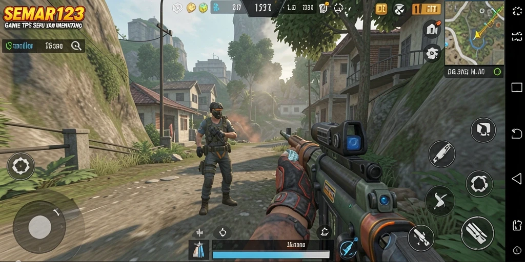 Screenshot gameplay SEMAR123 menampilkan aksi pertempuran yang intens dan grafik menawan.