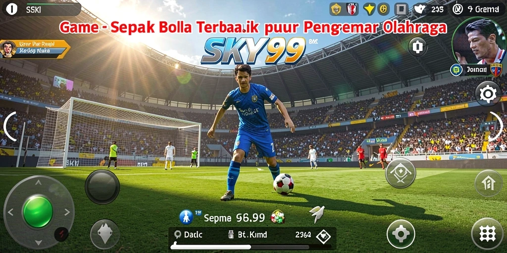 Tampilan gameplay yang menarik dalam <strong>SKY99</strong> menunjukkan setiap momen mendebarkan di lapangan sepak bola.