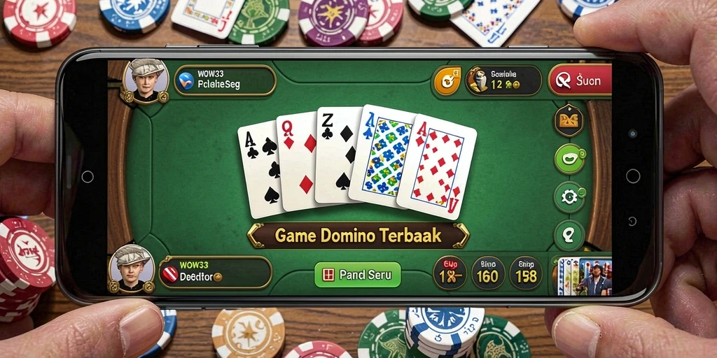 Tampilan gameplay seru Domino di WOW33 dengan interaksi pemain.
